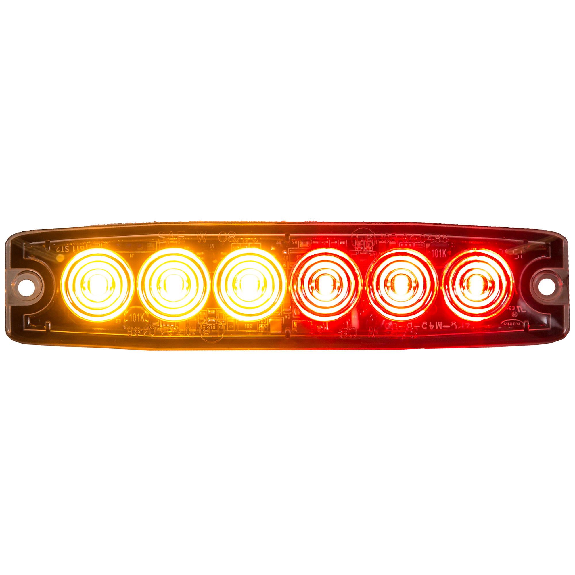 Buyers Products, 5in. LED Emergency Warning Flash Truck Strobe Light Amber/Red, Light Type LED, Lens Color Multi, Included (qty.) 1 Model# 8892206